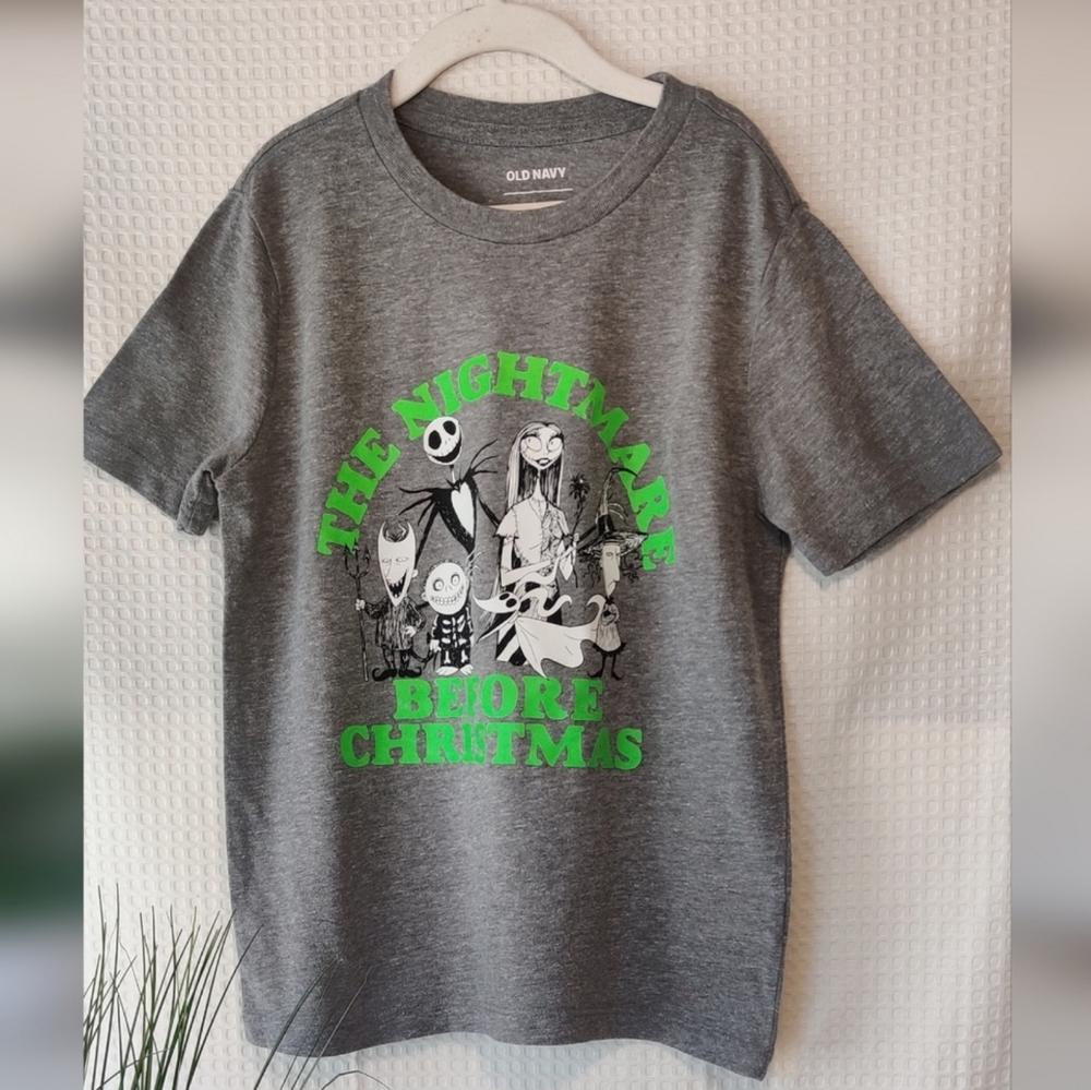 Old Navy Disney Tim Burton's The Nightmare Before Christmas Gray T-shirt Size M